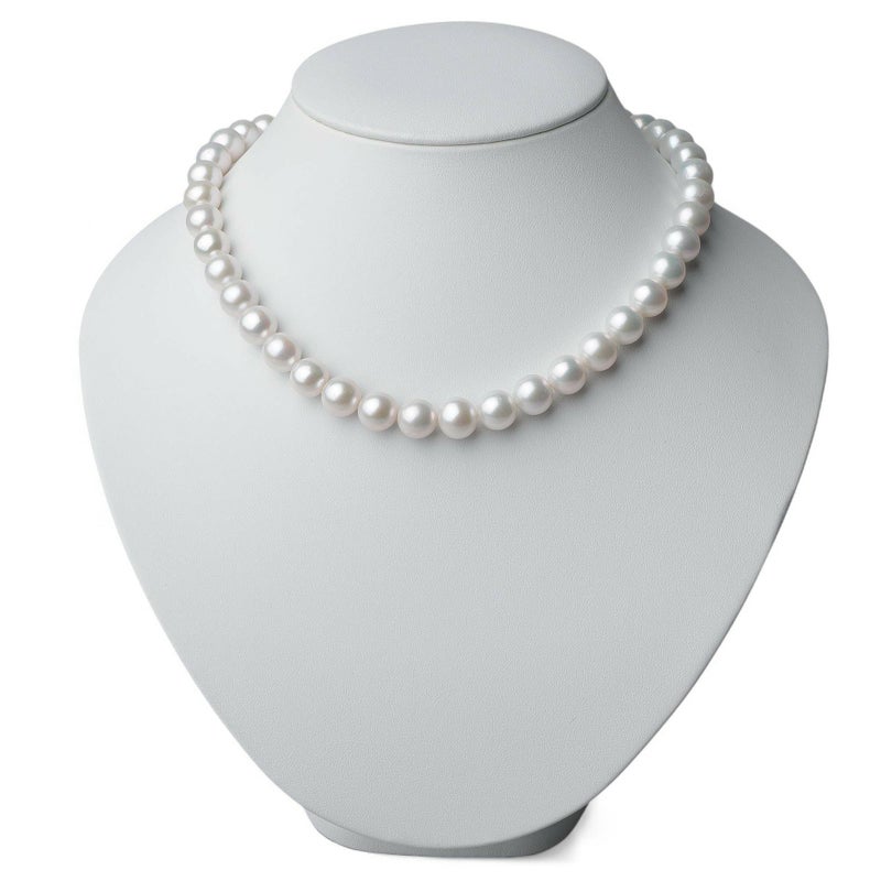 淡水真珠(有核) ネックレス9-10mm ラウンド 超上質ランク