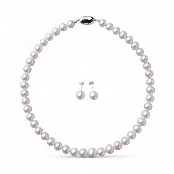 淡水真珠 ネックレスセット8.5-9.5mm 上質ランク