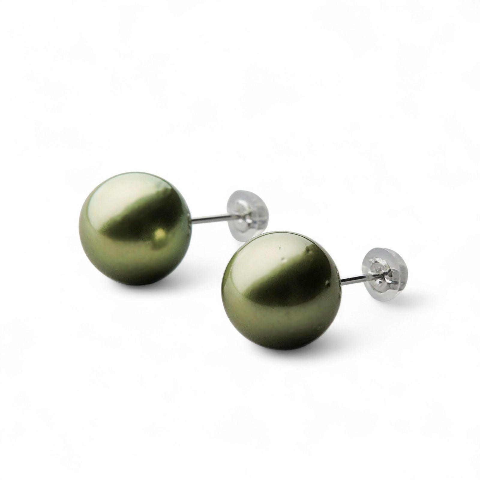 Pistachio タヒチ黒蝶真珠 ピアス　10mm PT900