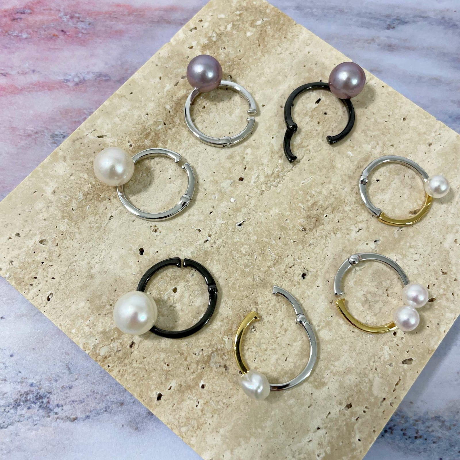 Bubble 淡水真珠 イヤーカフ9mmUP SV925 ホワイト