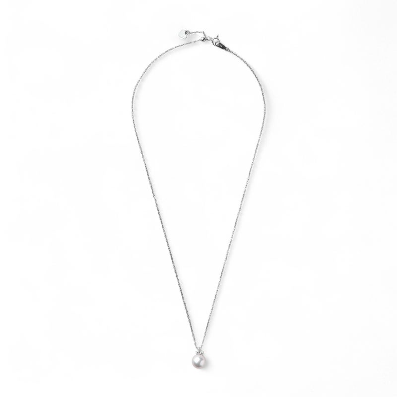 オーロラ花珠真珠 ペンダント8.5-9.0mm K18WG -Premium-