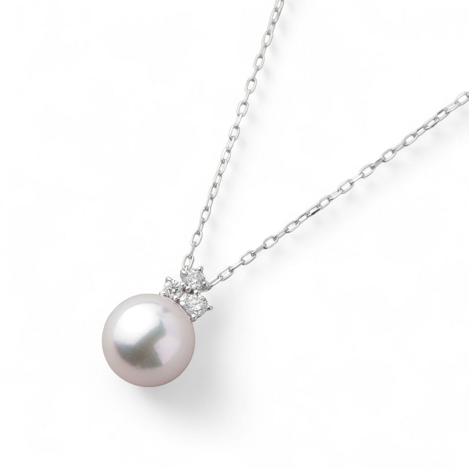 オーロラ花珠真珠 ペンダント8.5-9.0mm K18WG -Premium-