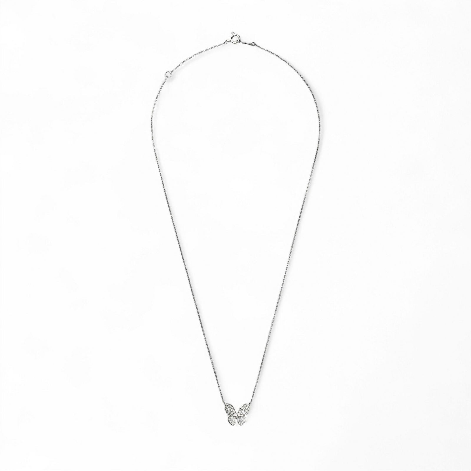 ダイヤモンド 蝶 ペンダントSPT900/850　0.20ct 40cm