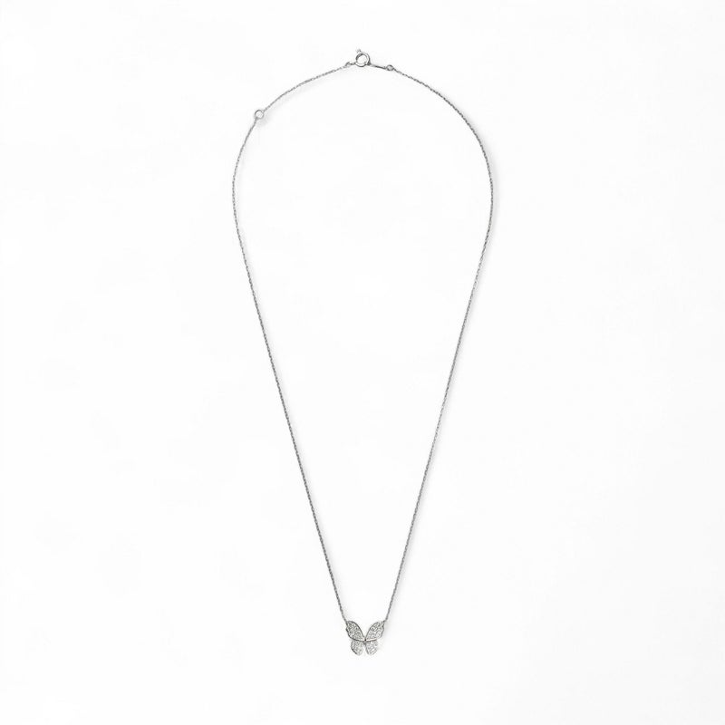 ダイヤモンド 蝶 ペンダントSPT900/850　0.20ct 40cm