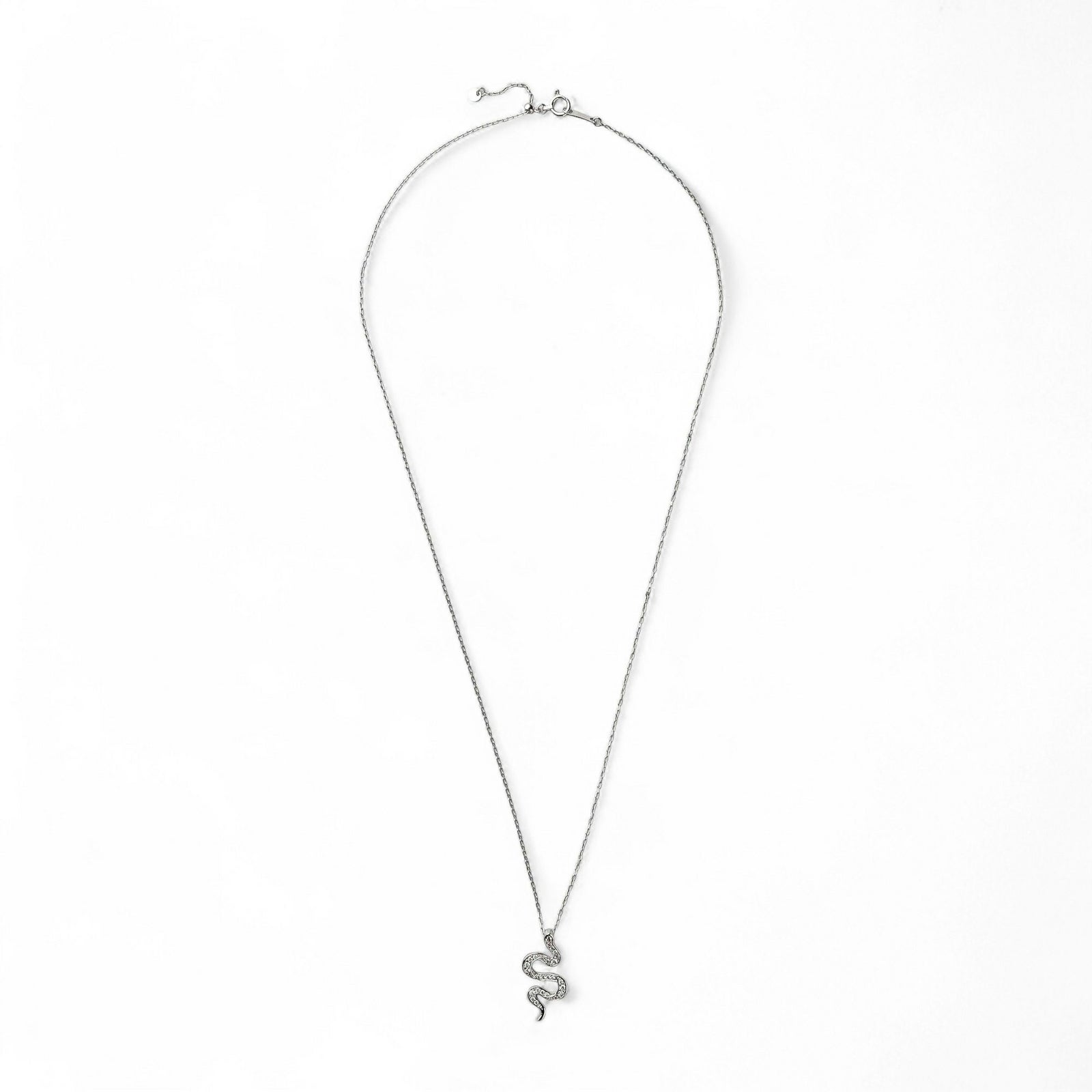 ダイヤモンド 蛇 ペンダントPT900/850　0.15ct 45cm