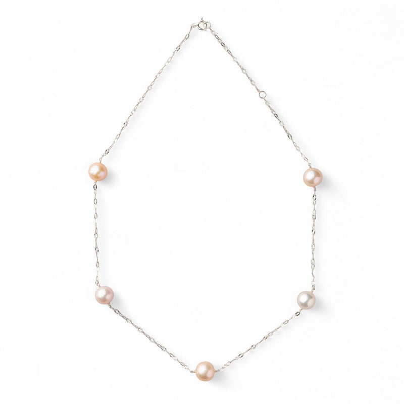 plumberry 淡水真珠 ステーションネックレス　8-9mmUP K10YG