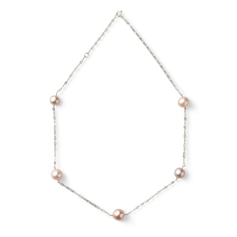 plumberry 淡水真珠 ステーションネックレス　8-9mmUP K10YG