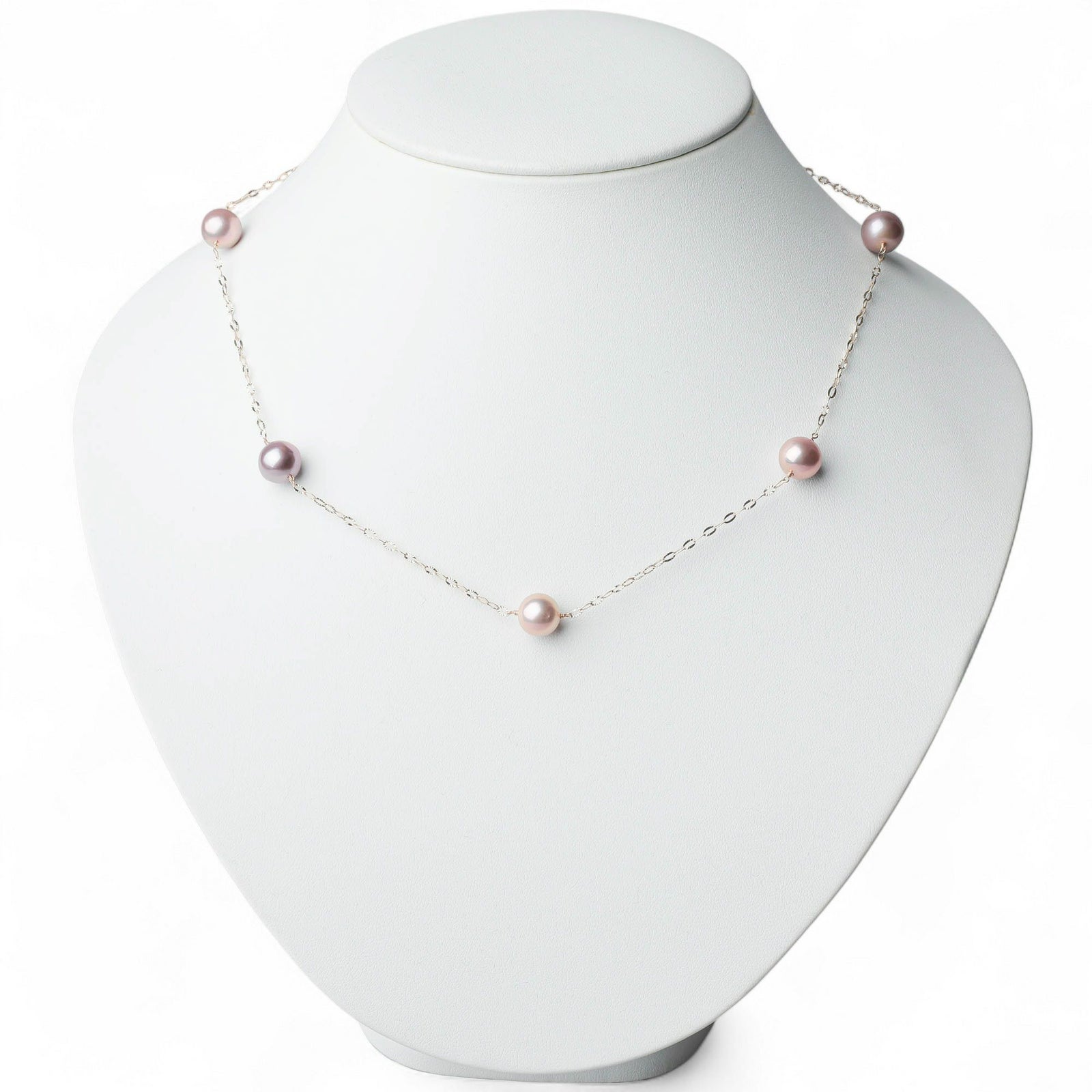 plumberry 淡水真珠 ステーションネックレス　8-9mmUP K10YG