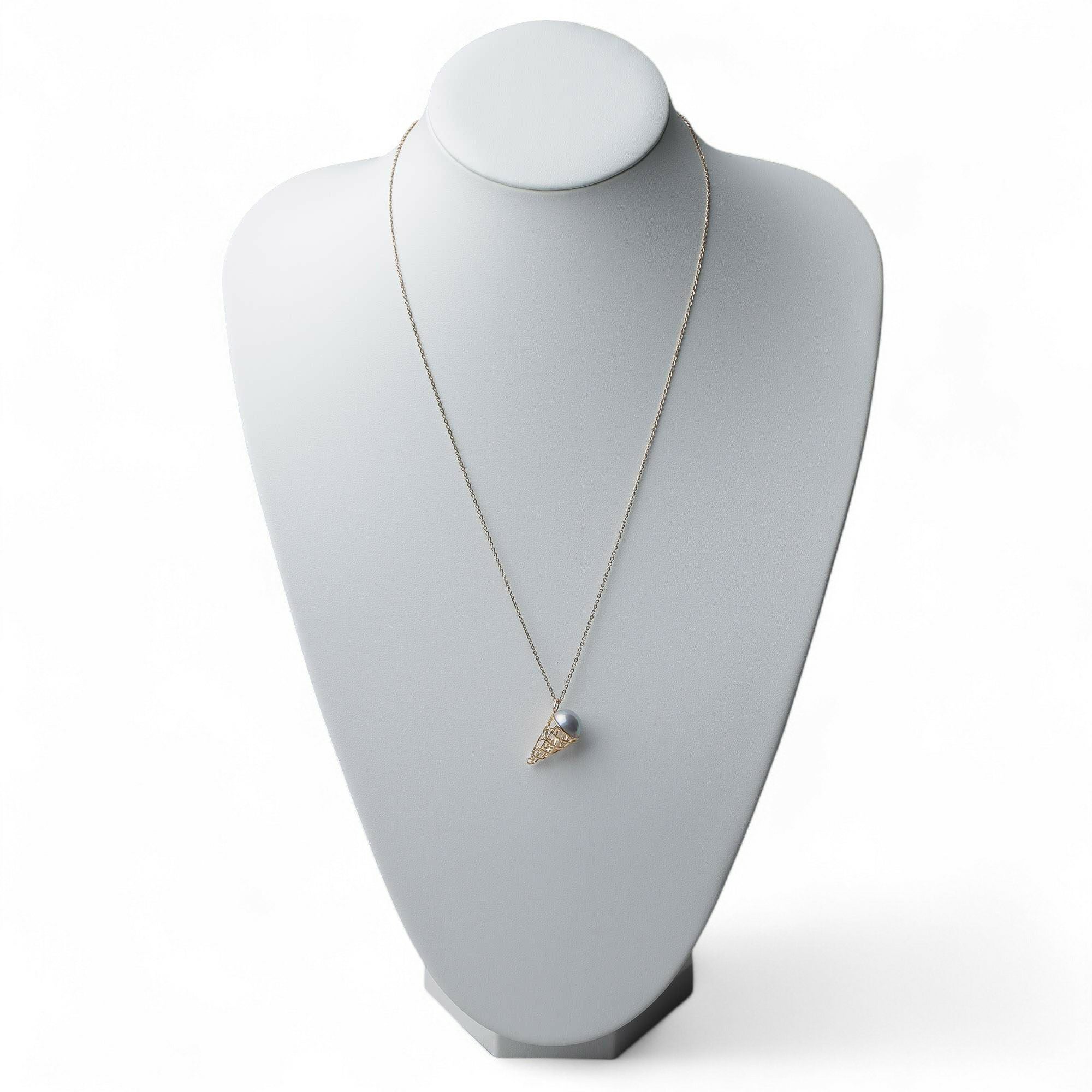 マベ真珠 ペンダントトップK18YG ブルー アイスクリーム | その他