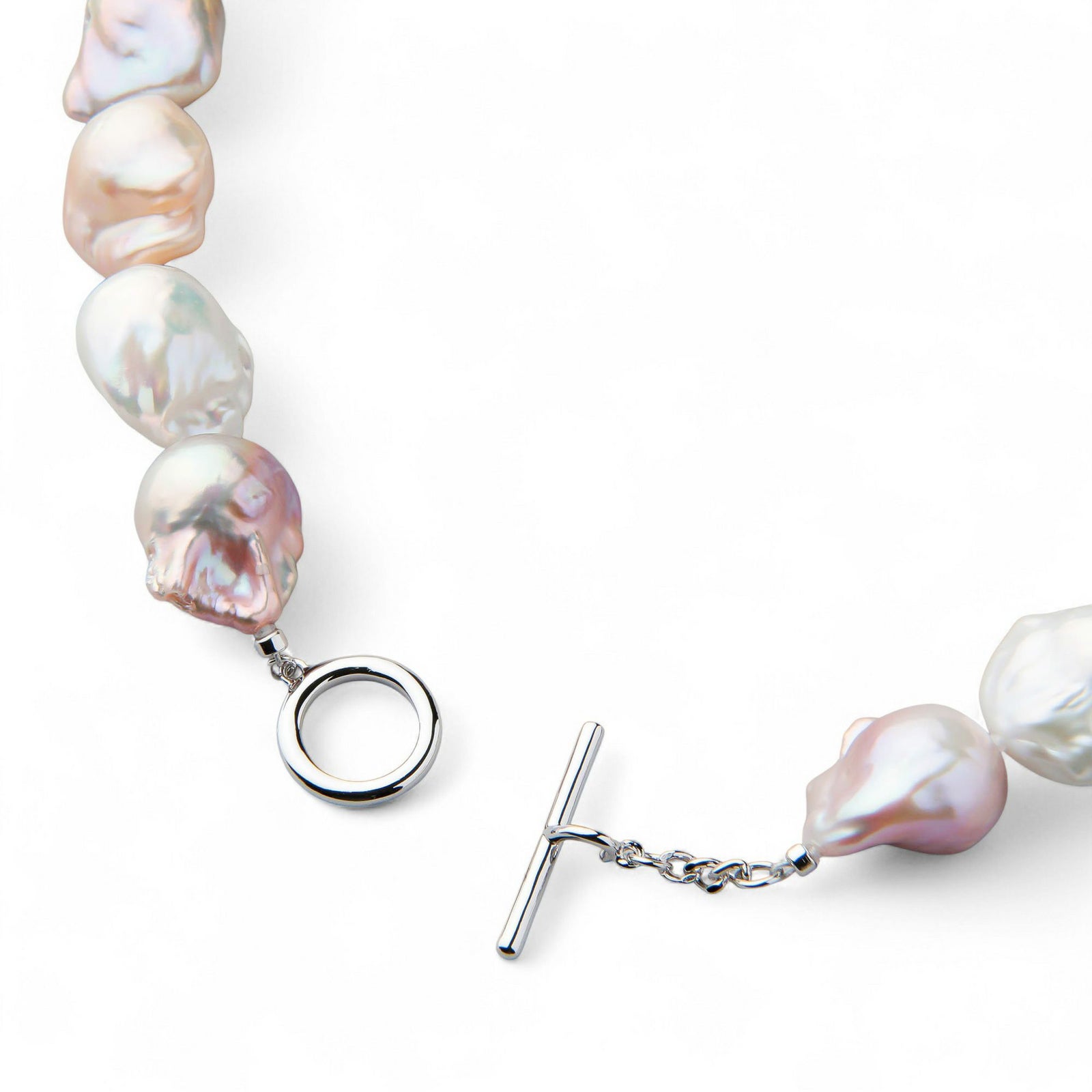 淡水バロック真珠 ネックレス15×18mm ピンク -Unique+-