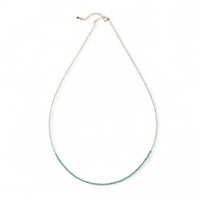 淡水真珠/エメラルド ネックレス　2.0-2.5mm ケシ