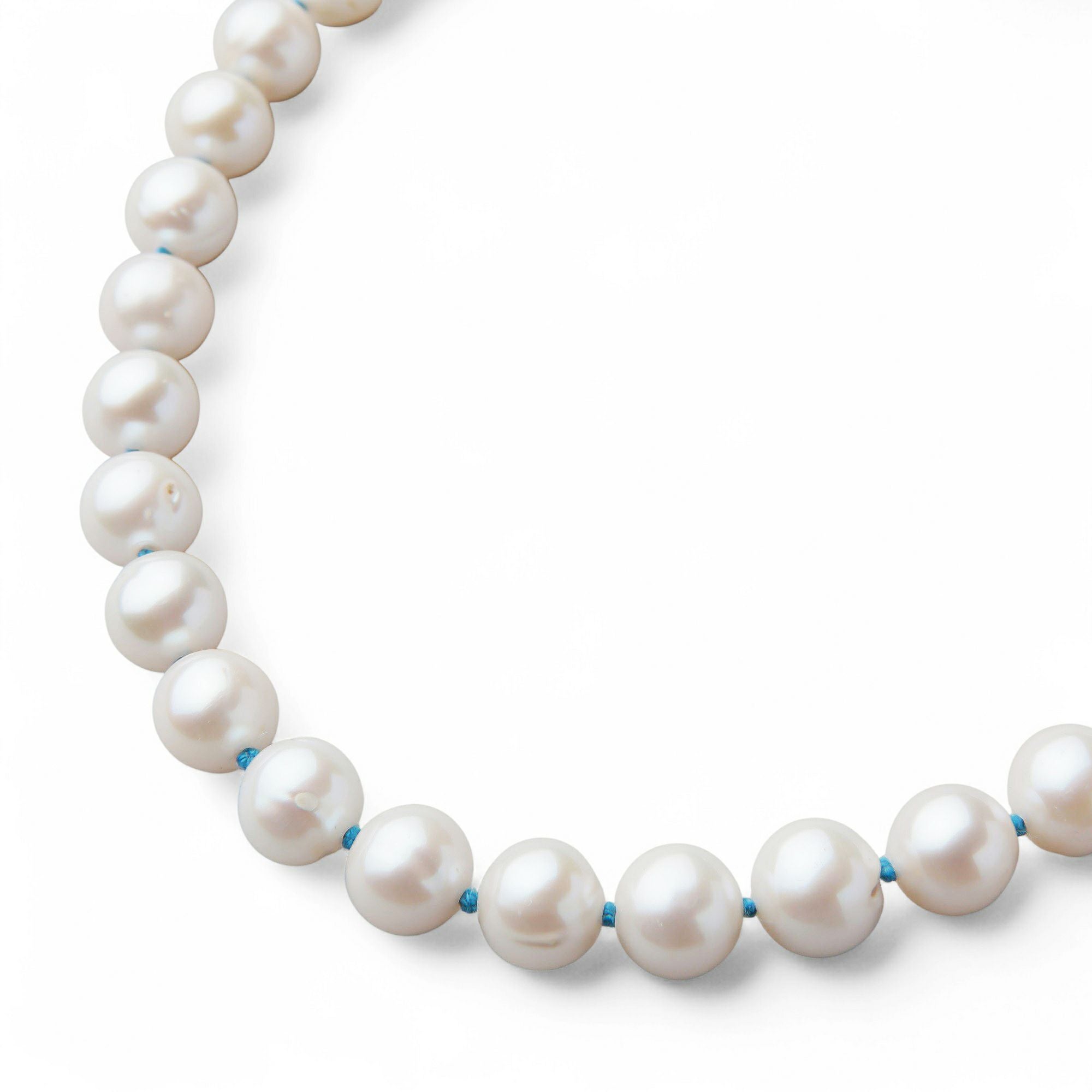 WEB限定】淡水真珠 カラーノットネックレス 7.5-8.0mm ブルー | WSP