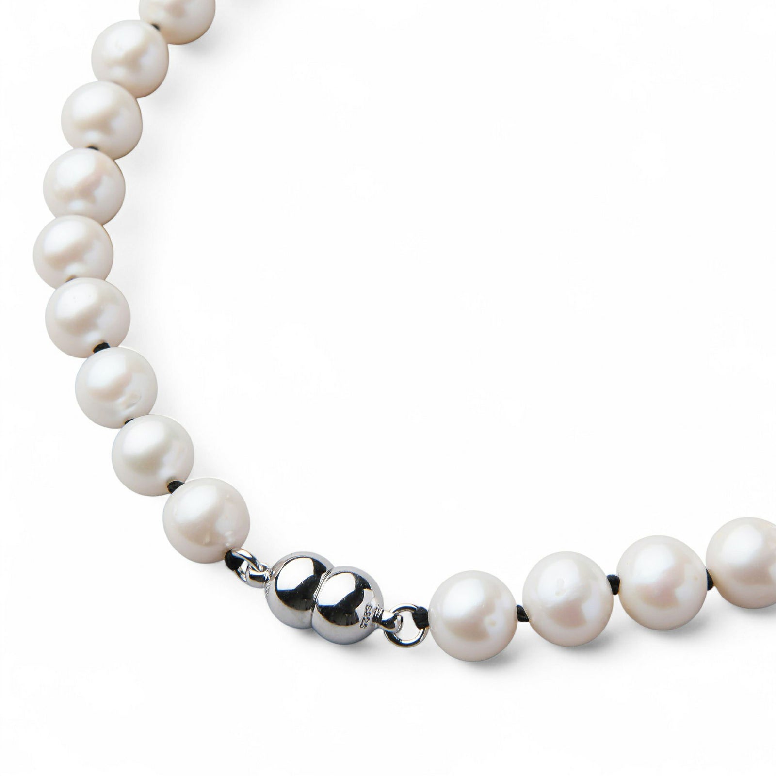 淡水真珠 カラーノットネックレス　7.5-8.0mm ブラック