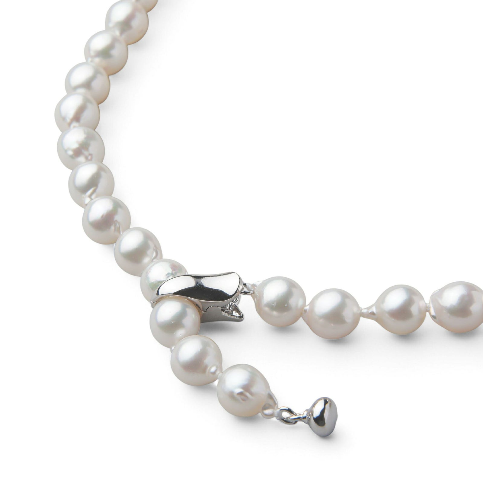 あこや真珠 ロングネックレス7.5-8.0mm バロック 80cm