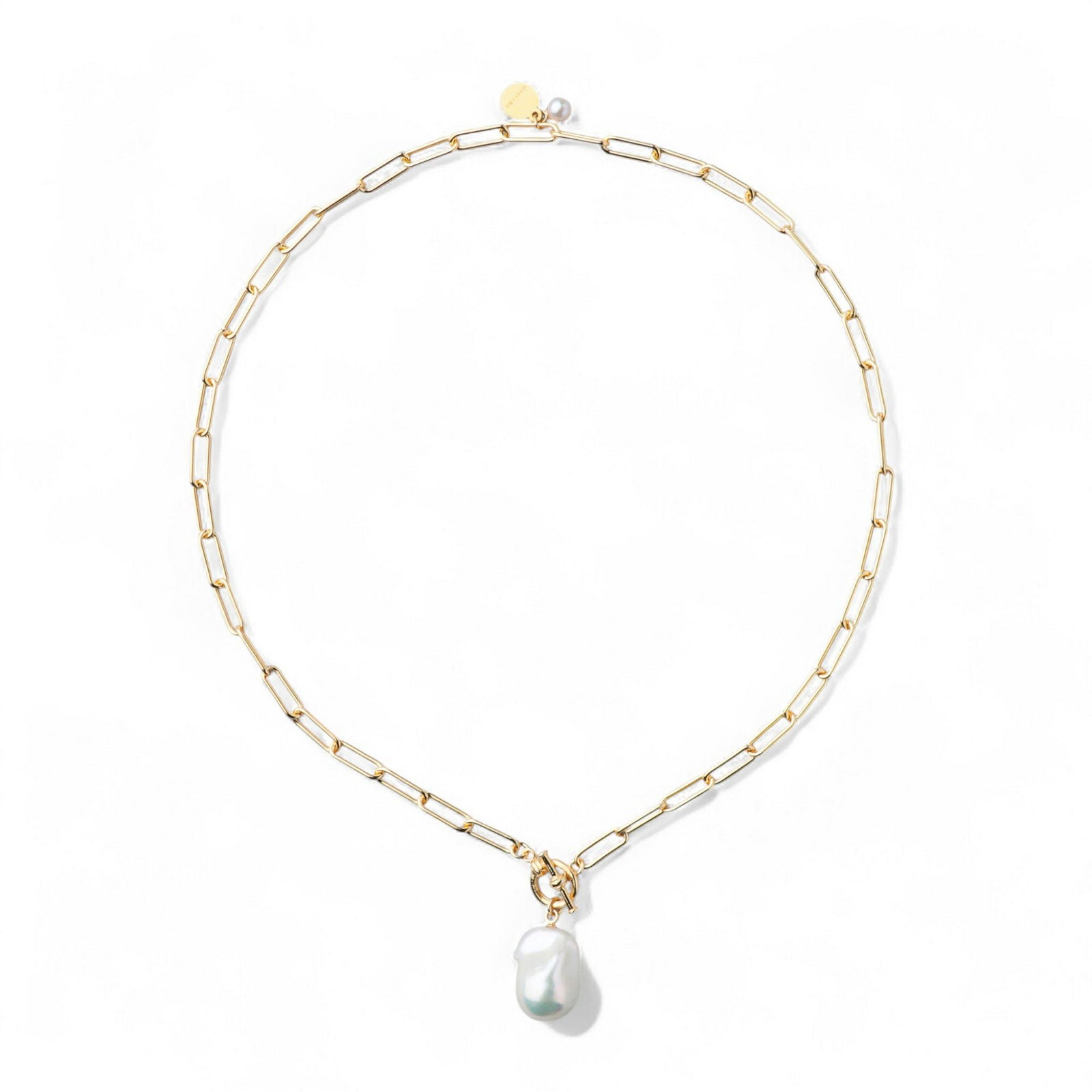 MARLENA 淡水真珠 チェーンペンダント 12mmUP  SILVER925 GP バロック