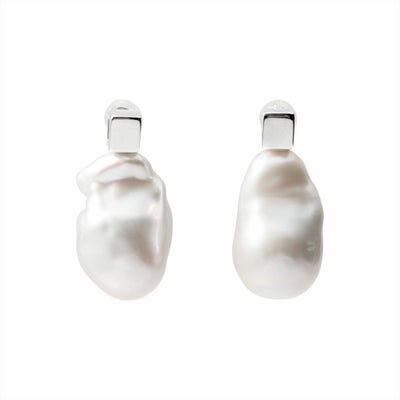 Perle Baroque D'eau Douce Naturelle - 6x16mm - Couleur Rose - Monture Plaqué Or - Neuf