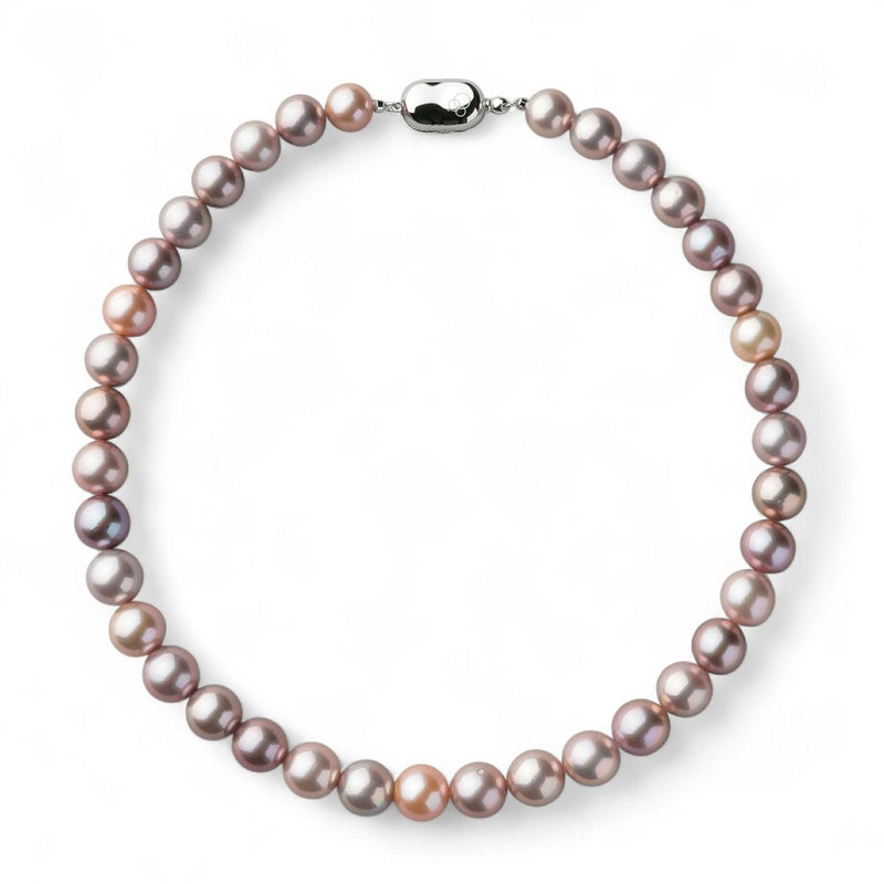 淡水真珠 (有核) ネックレス10-12mm -Mauvette-