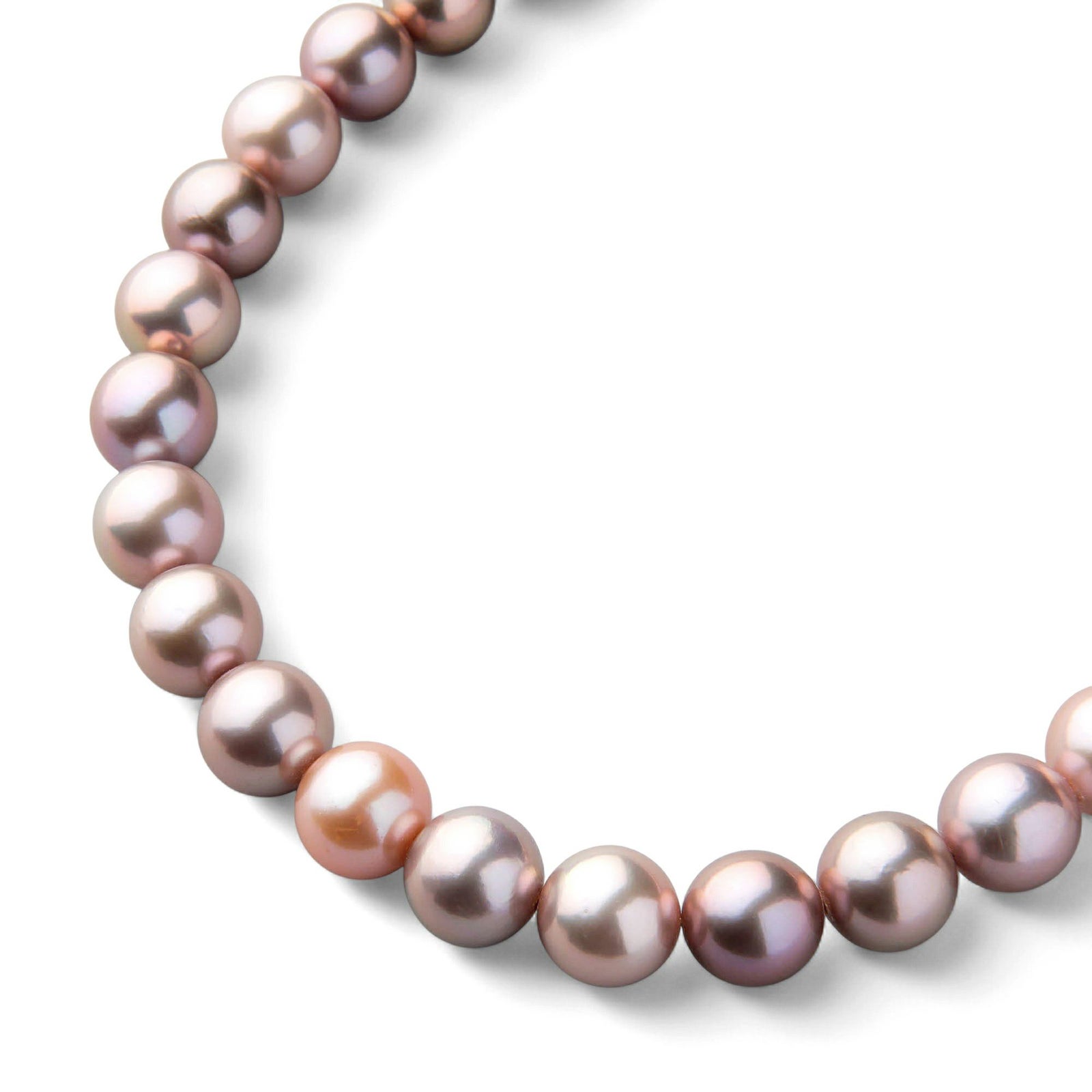 淡水真珠 (有核) ネックレス10-12mm -Mauvette-