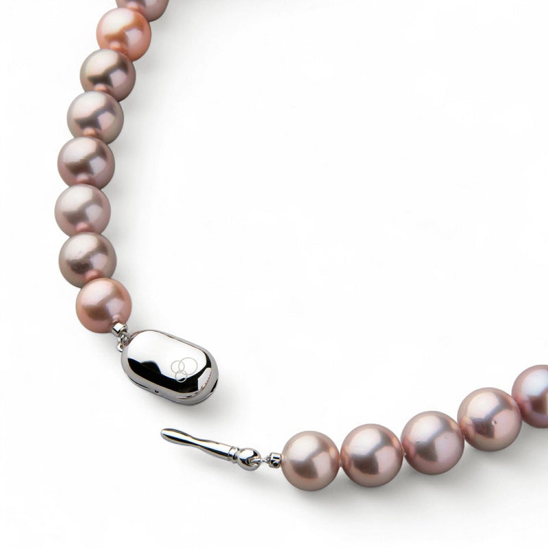 淡水真珠 (有核) ネックレス10-12mm -Mauvette-