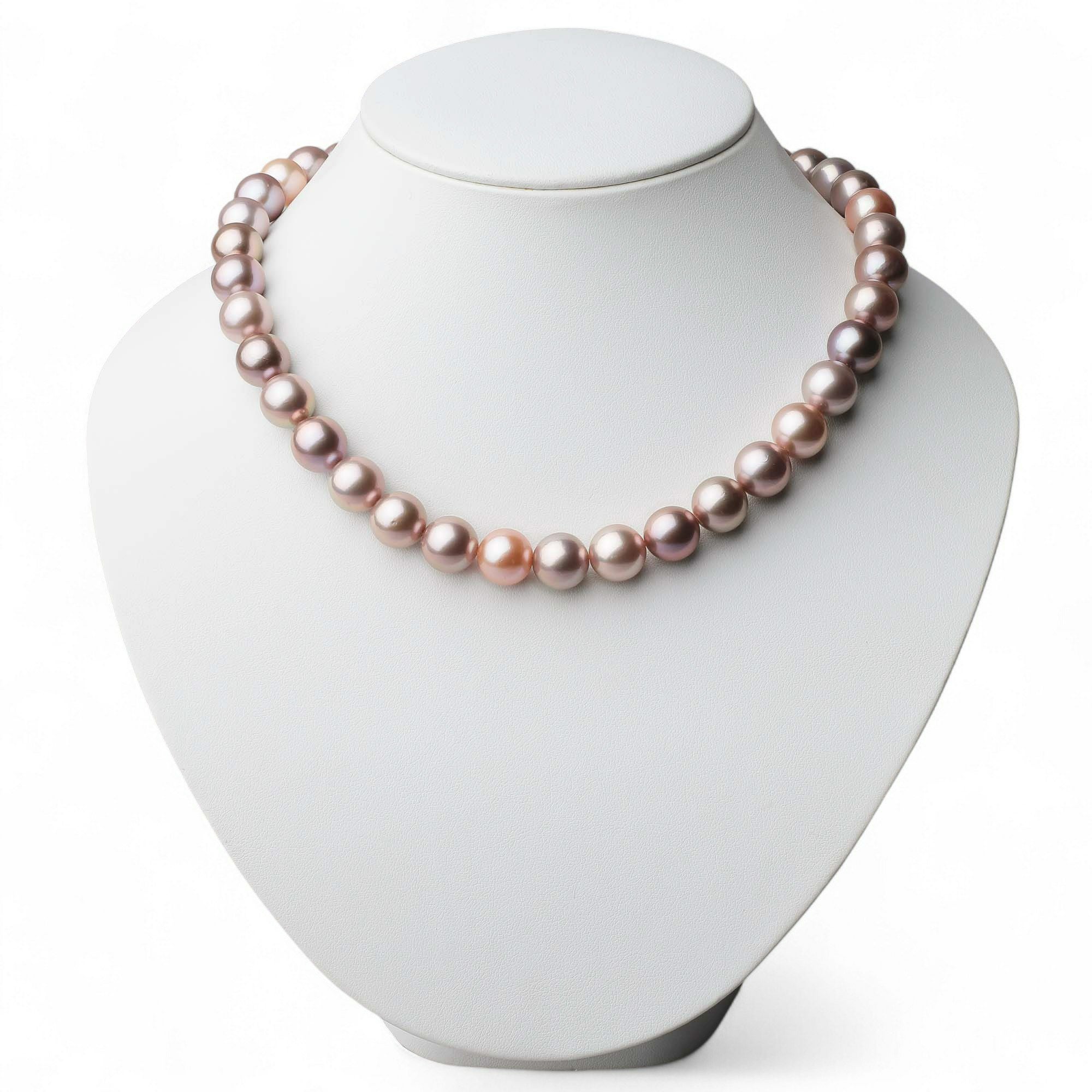淡水真珠 (有核) ネックレス10-12mm -Mauvette- | 淡水真珠ネックレス