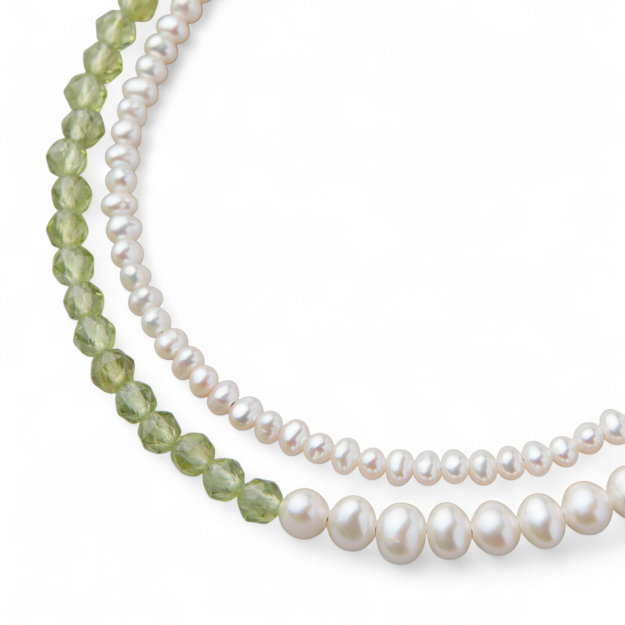 WEB限定】淡水真珠×ペリドット ネックレス 2.5-5.0mm ミックス | WSP
