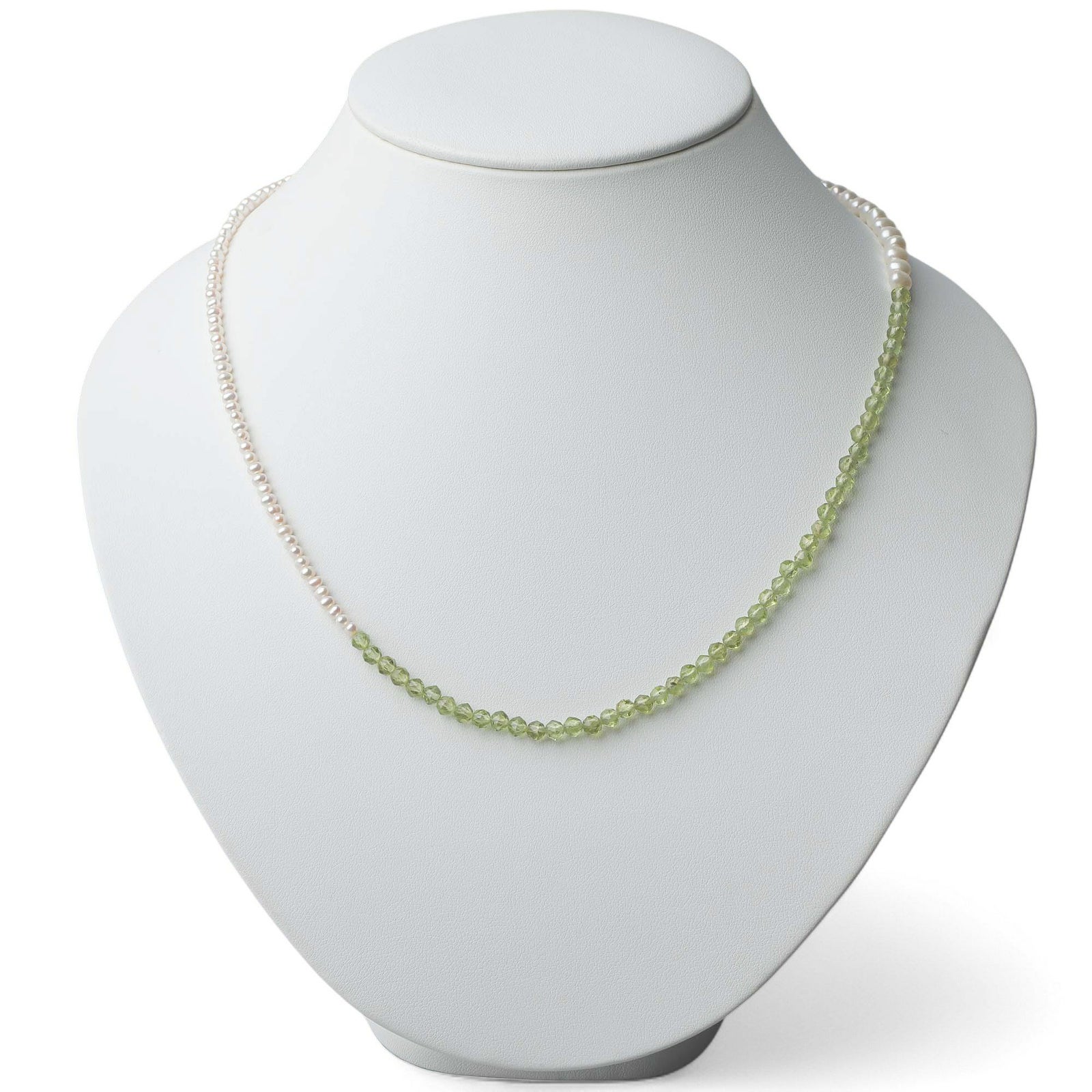 淡水真珠×ペリドット ネックレス　2.5-5.0mm ミックス