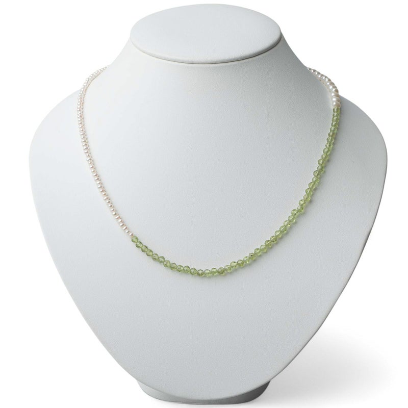 淡水真珠×ペリドット ネックレス　2.5-5.0mm ミックス