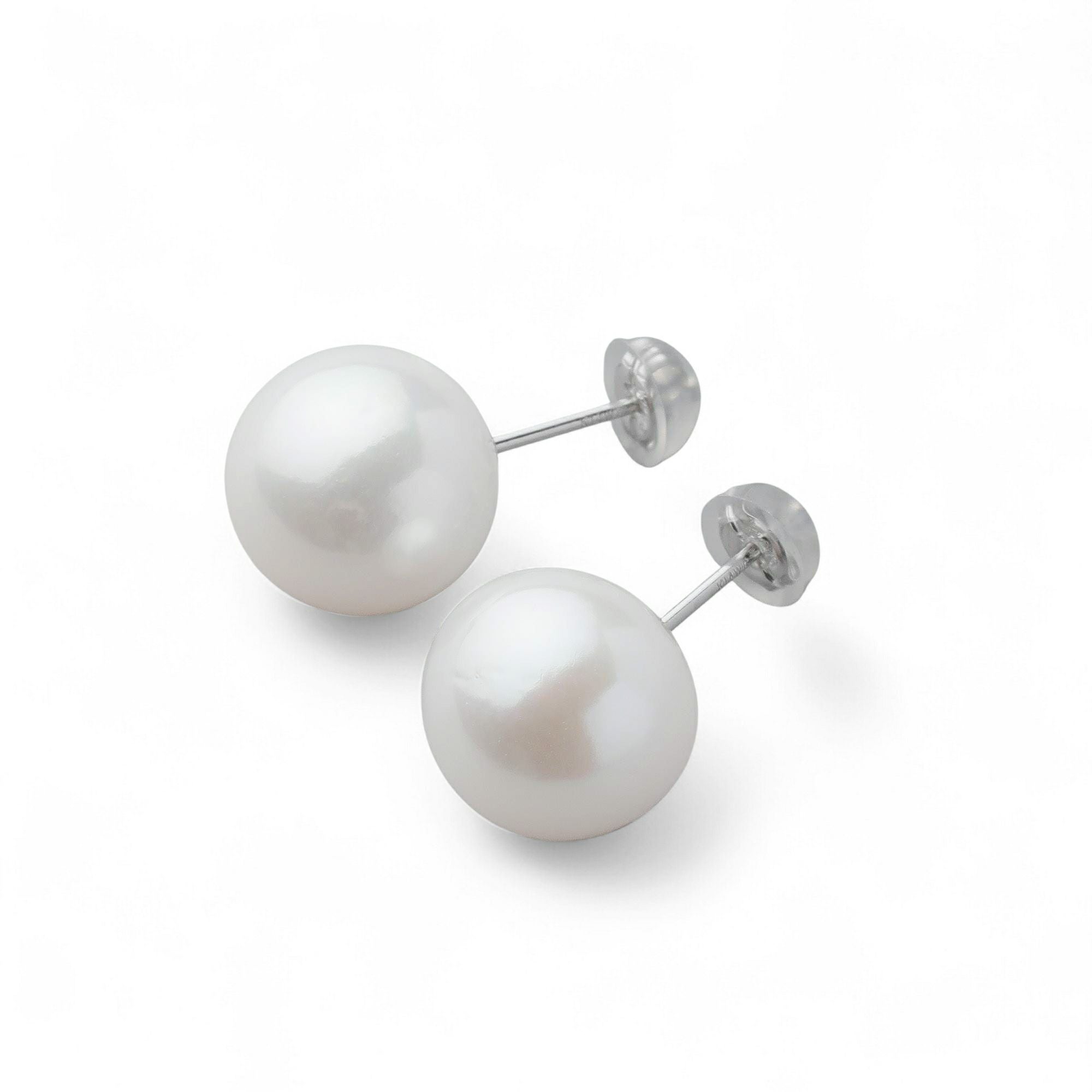 WEB限定】淡水真珠 (有核) ピアス/イヤリング 11mmUP K14WG/SV925