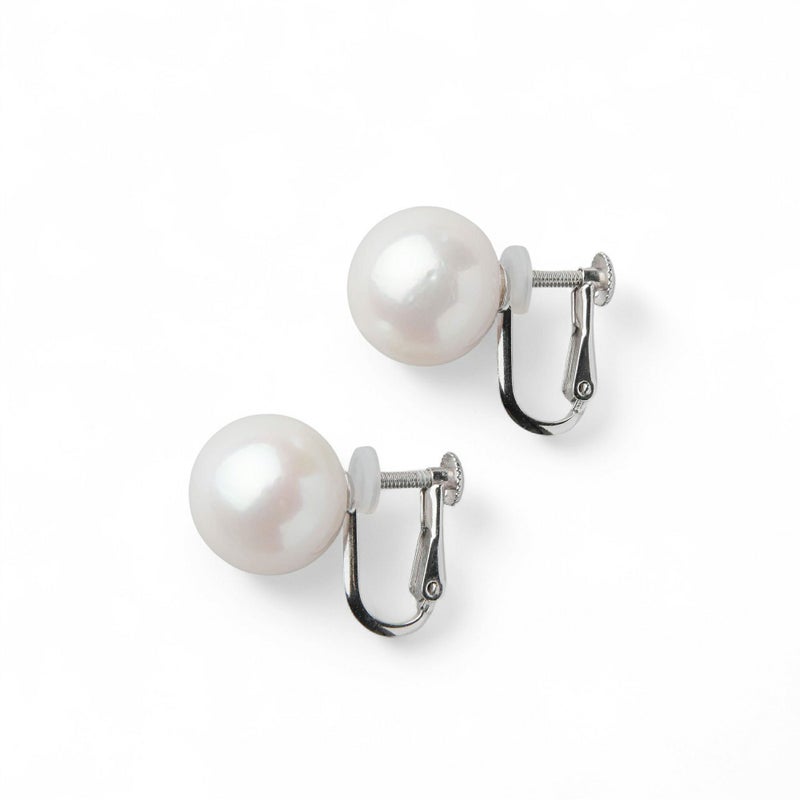淡水真珠 (有核) ピアス/イヤリング　11mmUP K14WG/SV925