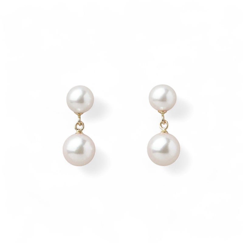 Carina あこや真珠 ピアス5.5-7.5mm K18YG