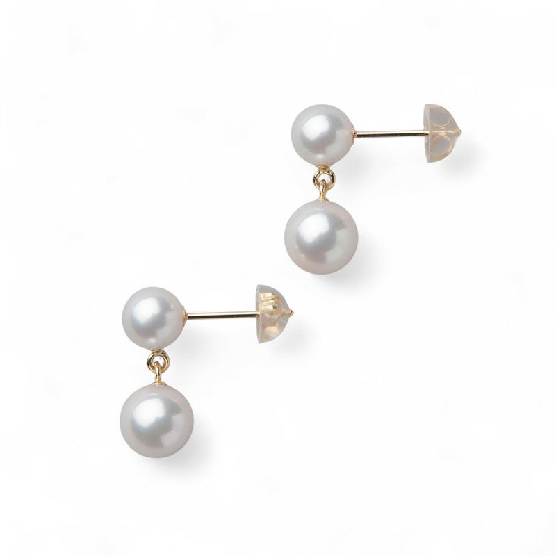 Carina あこや真珠 ピアス5.5-7.5mm K18YG