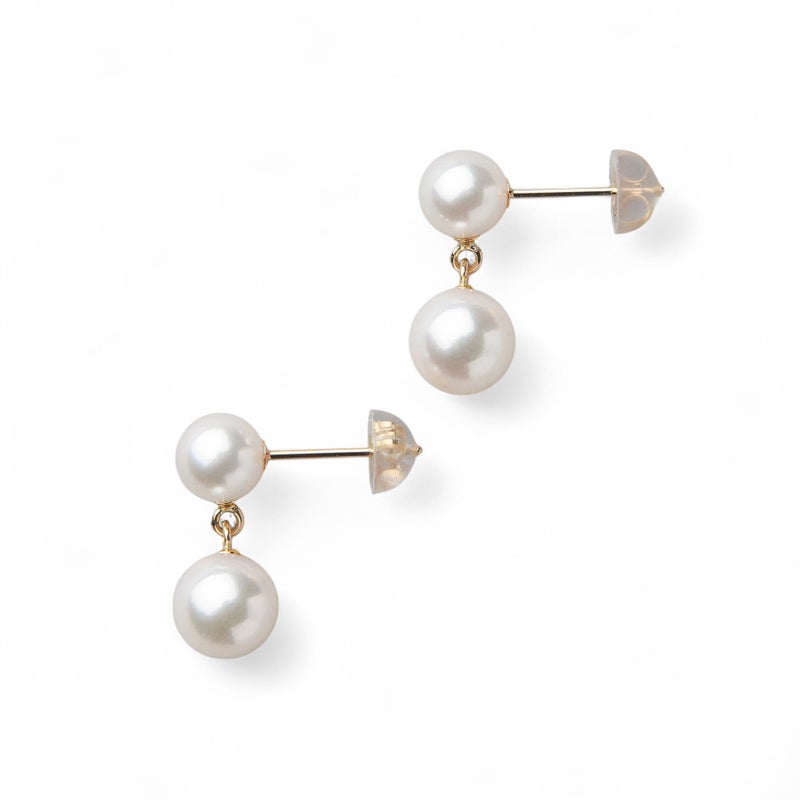 Carina あこや真珠 ピアス5.5-7.5mm K18YG