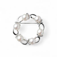 あこや真珠 ブローチ サークル　7.5-8.0mm　SV925