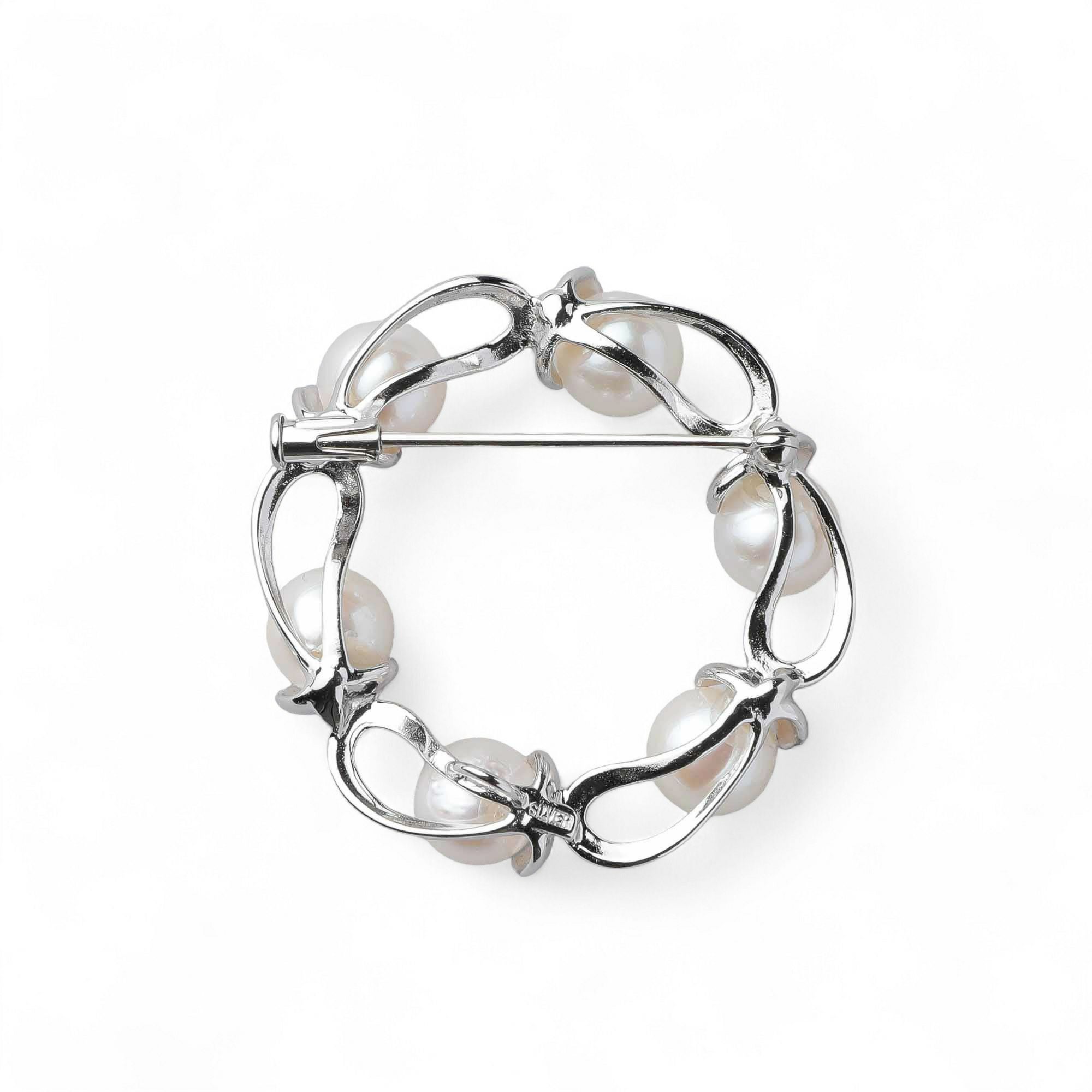 あこや真珠 ブローチ サークル 7.5-8.0mm SV925 | パールブローチ