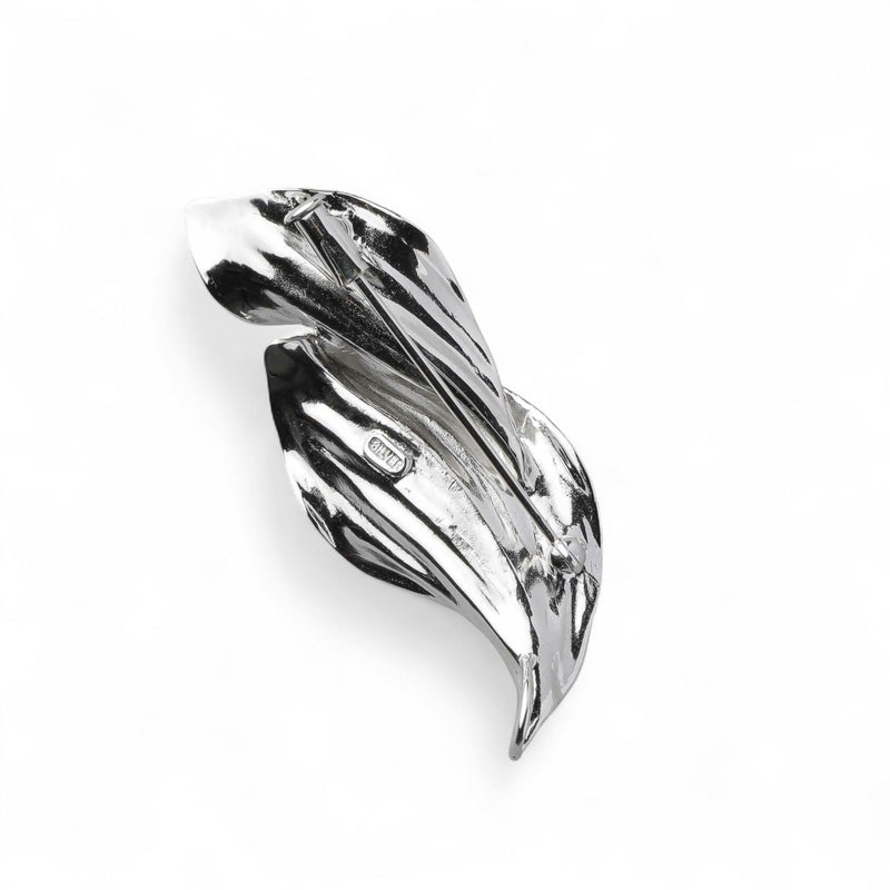 あこや真珠 ブローチ リーフ6.0-8.0mm　SV925