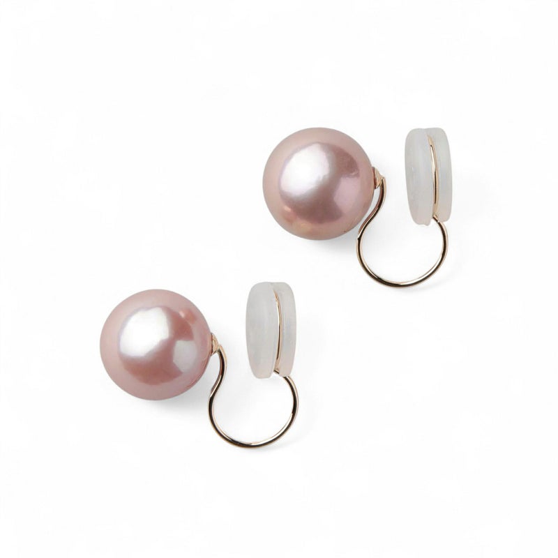  Bubble 淡水真珠 イヤリング9mmUP K18YG