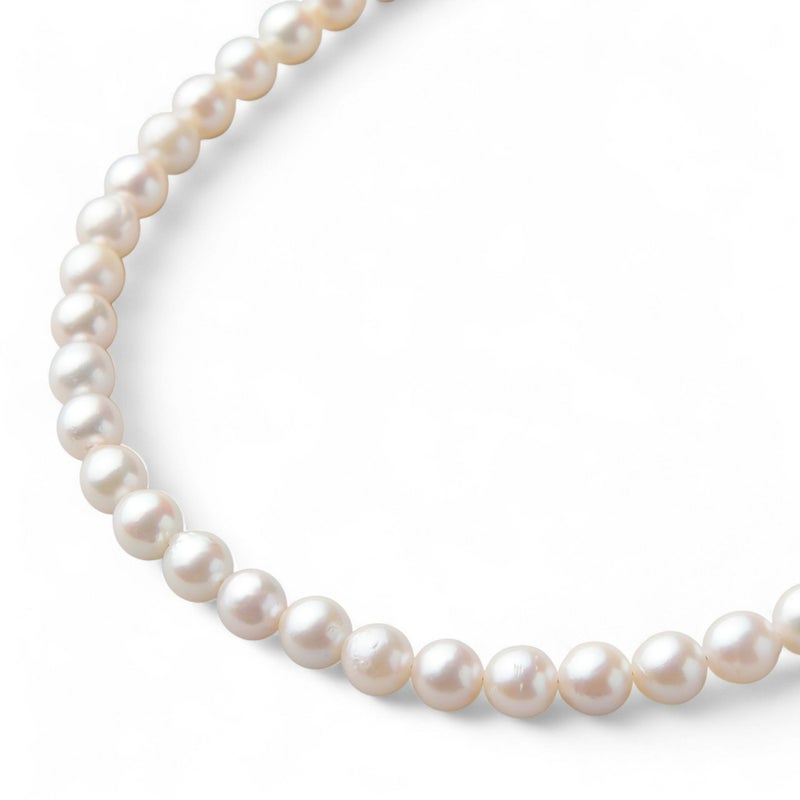 あこや真珠×オパール ネックレス　5.5-6.0mm つぼみドロップ