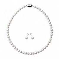 淡水真珠 ネックレスセット7.5-8.5mm 上質ランク