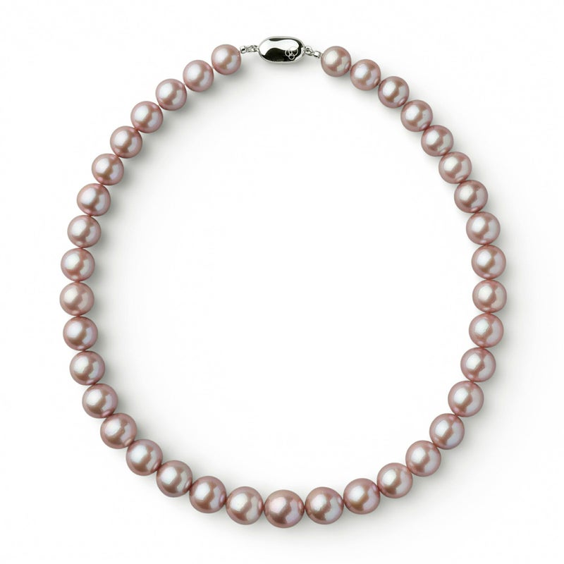 淡水真珠 (有核) ネックレス10-12mm -Mauvette-
