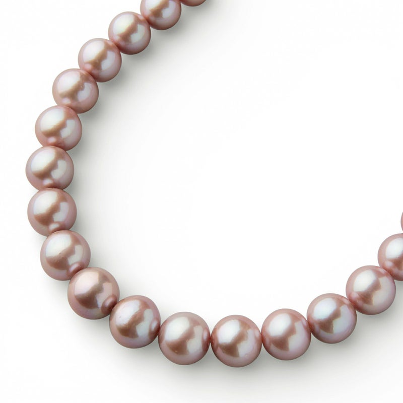 淡水真珠 (有核) ネックレス10-12mm -Mauvette-