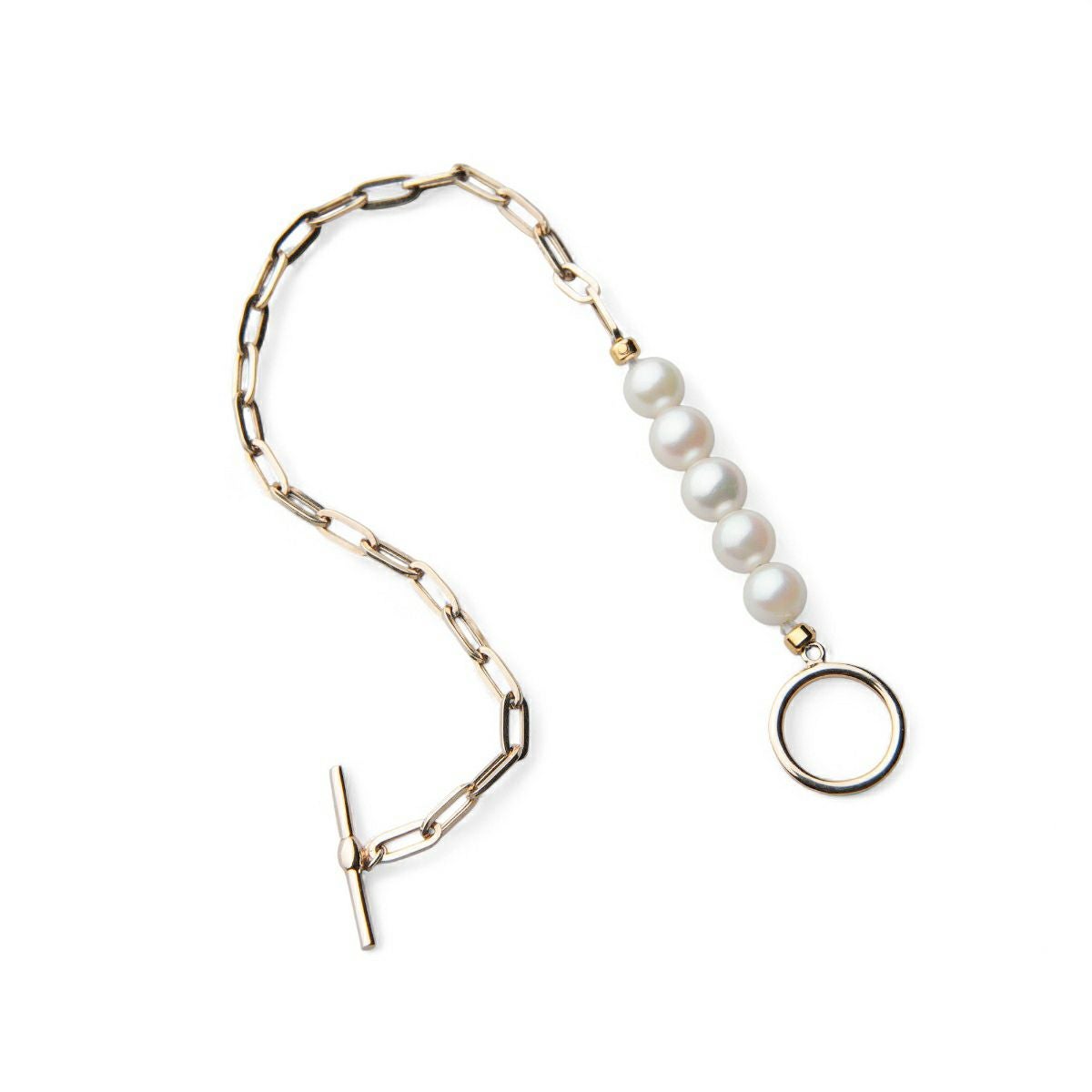 Supple あこや真珠 チェーンブレスレット　5.5-6.0mm K10YG