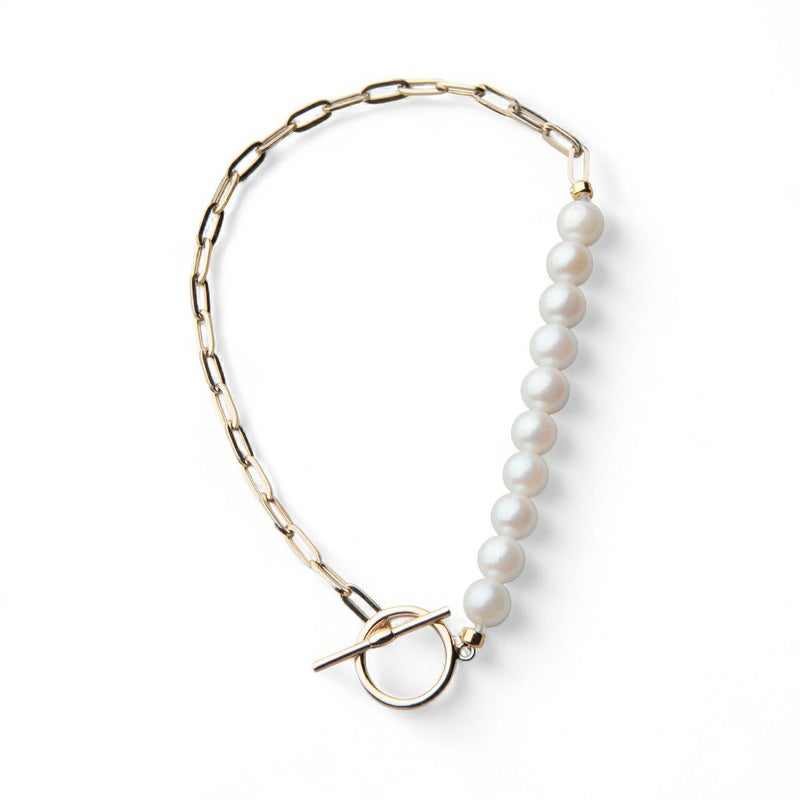 Supple あこや真珠 チェーンブレスレット　5.5-6.0mm K10YG