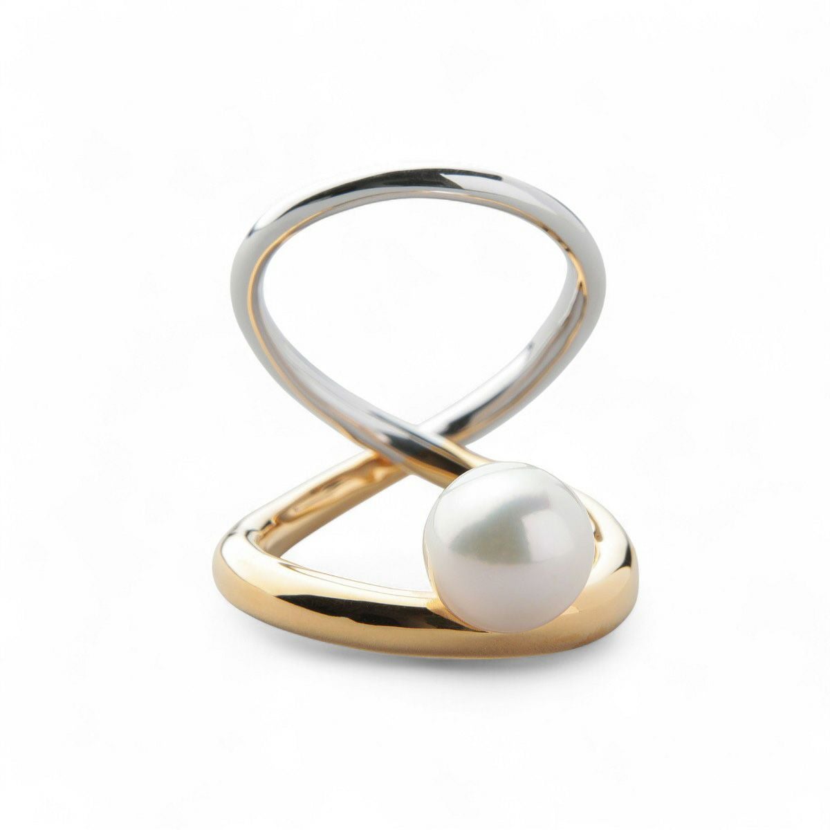 Supple あこや真珠 ダブルリング 8.5-9.0mm SV925 GP | あこや真珠リング
