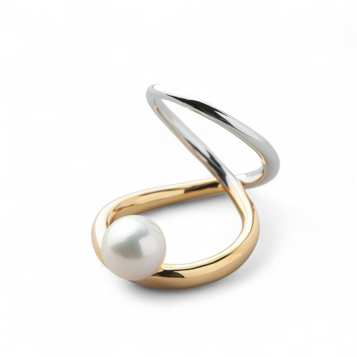 Supple あこや真珠 ダブルリング　8.5-9.0mm SV925 コンビカラー