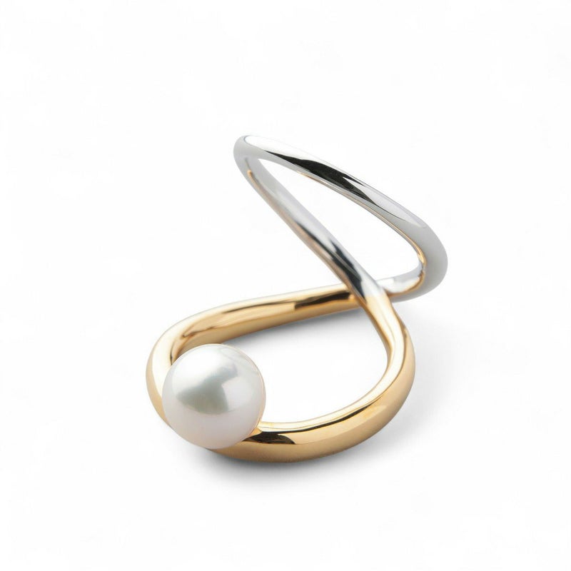 Supple あこや真珠 ダブルリング　8.5-9.0mm SV925 コンビカラー