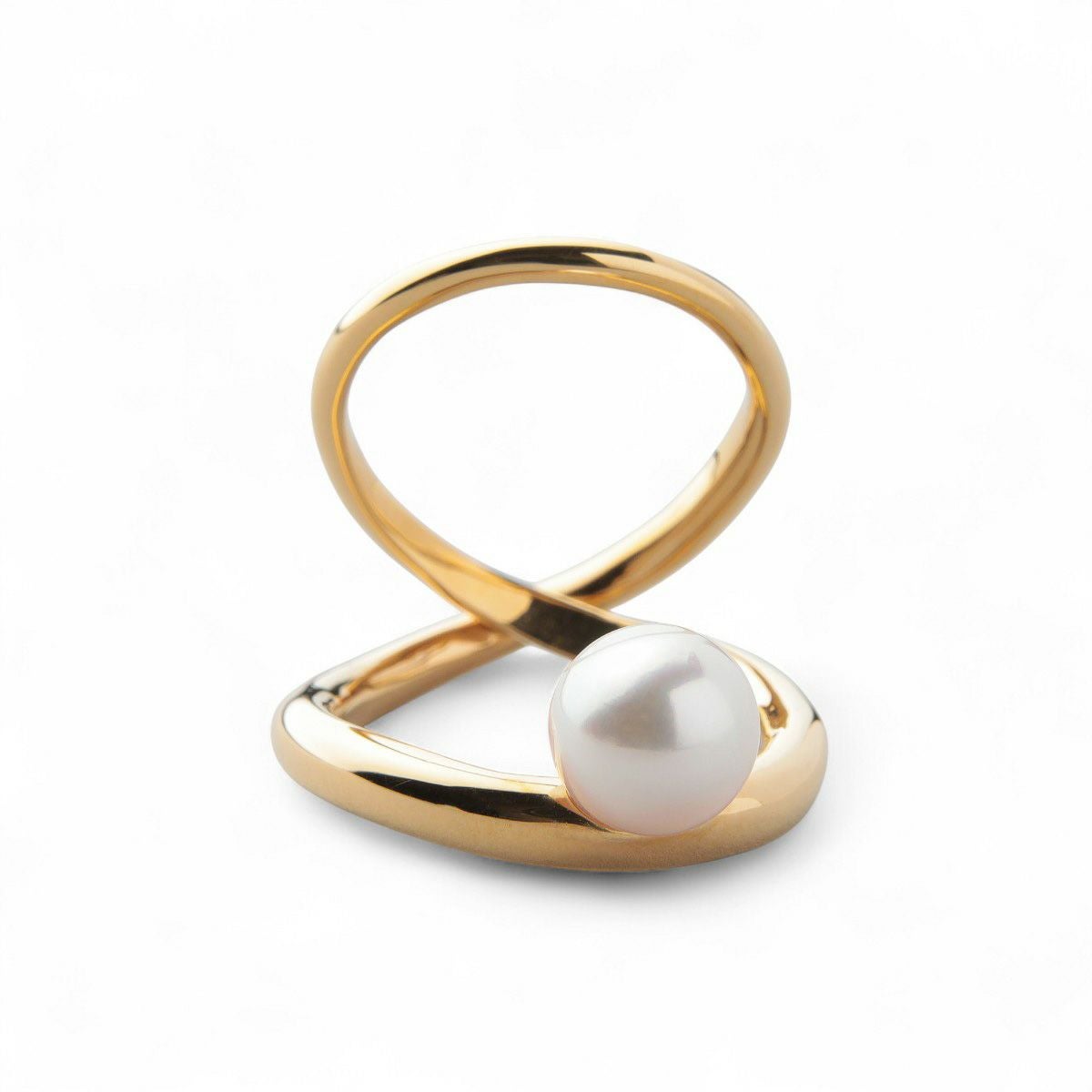 Supple あこや真珠 ダブルリング　8.5-9.0mm SV925 GP