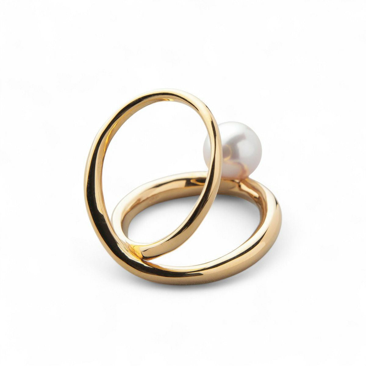 Supple あこや真珠 ダブルリング　8.5-9.0mm SV925 GP