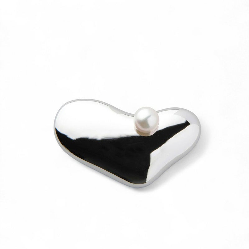 Supple あこや真珠 ハートブローチ　8.5-9.0mm SV925