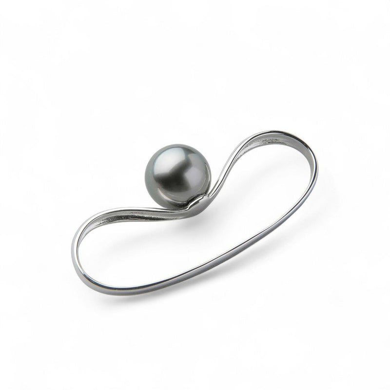 Supple タヒチ黒蝶真珠 イヤーカフ　9mmUP SV925