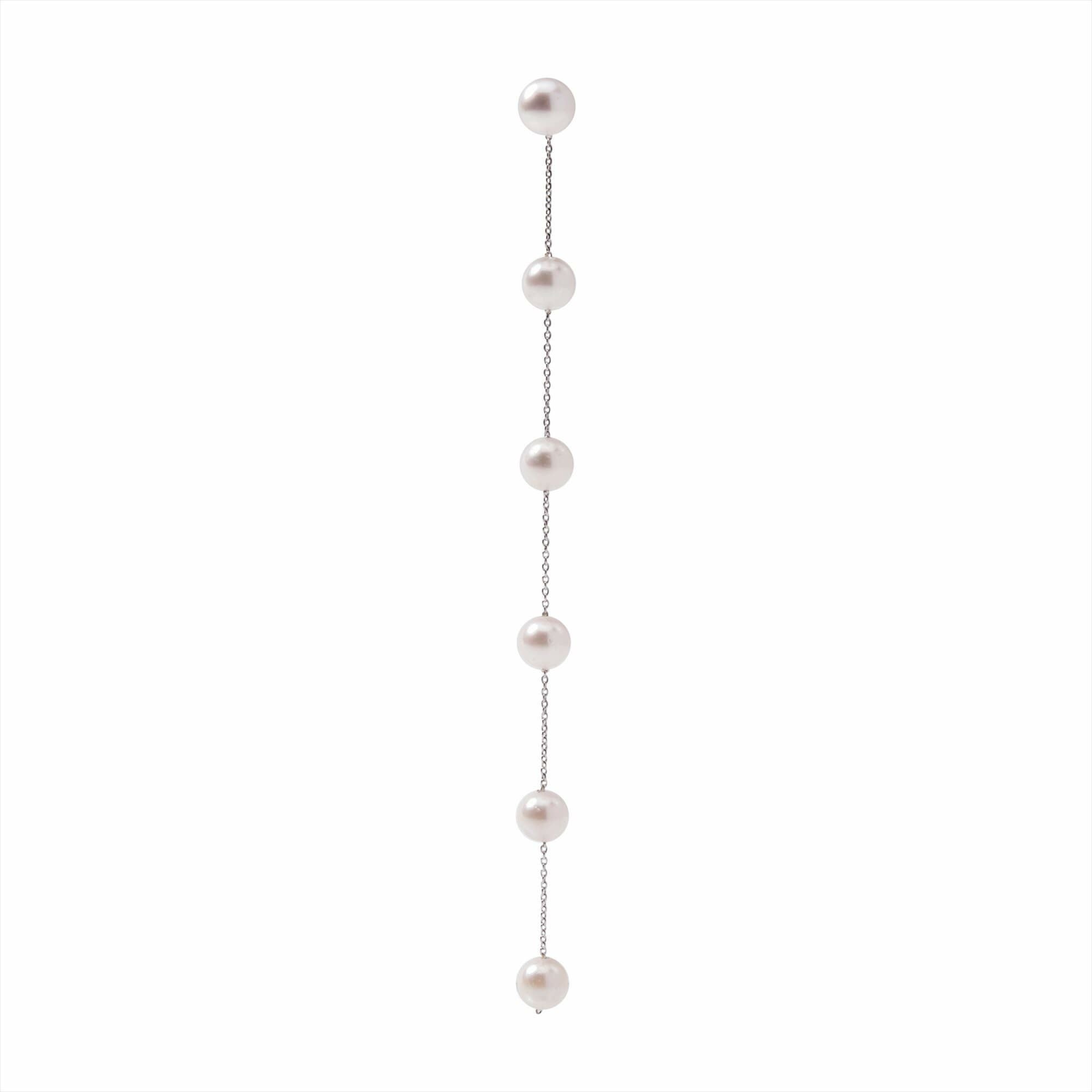 Michele ミシェルステーションピアス(片耳) /11cm あこや真珠 6.0-7.0